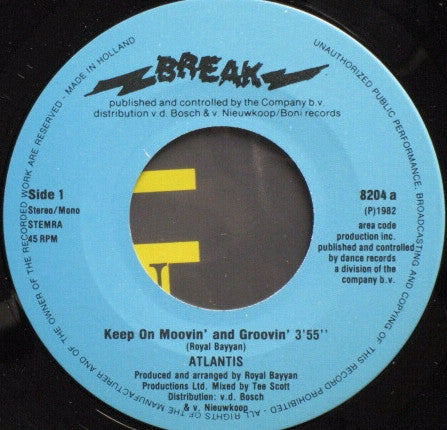 Atlantis (3) : Keep On Movin' And Groovin' (7", Mono)
