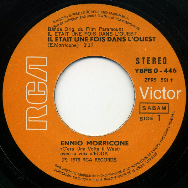 Ennio Morricone : Il Etait Une Fois Dans L'Ouest (7", RE)