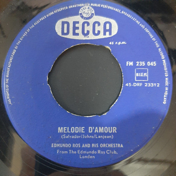 Edmundo Ros : The Carnation Girl (7", Single)