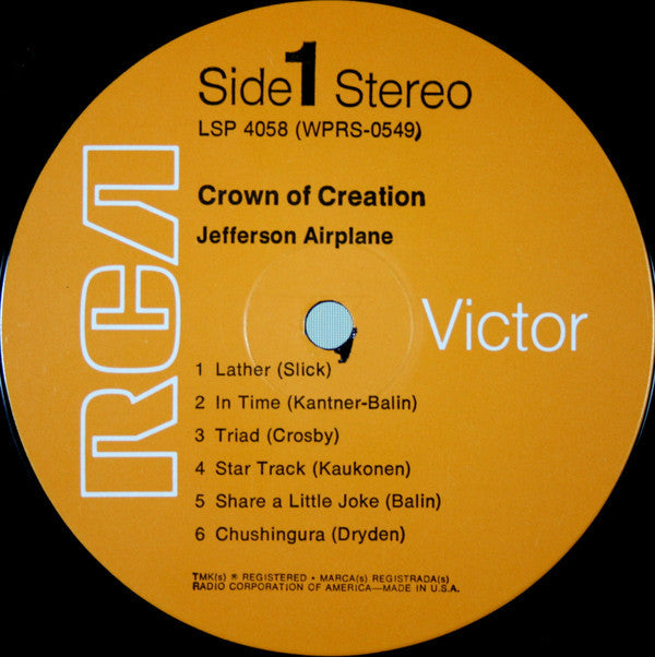 Jefferson Airplane : Crown Of Creation (LP, Album, RP, Ind)