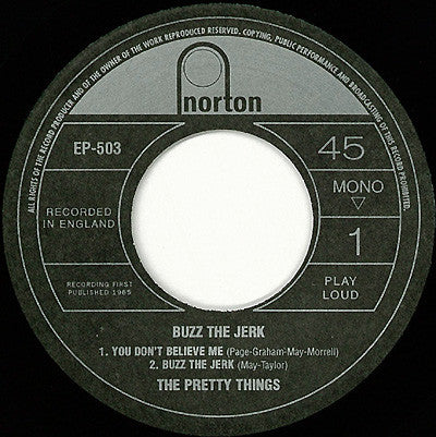 The Pretty Things : Buzz The Jerk (7", EP, Mono)