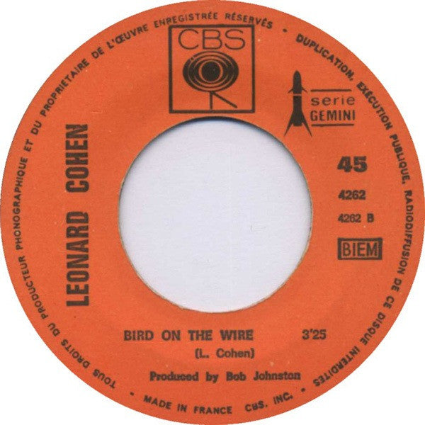 Leonard Cohen : The Partisan (7", Single)