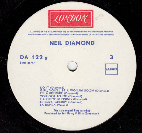 Neil Diamond : Neil Diamond (2xLP, Comp)