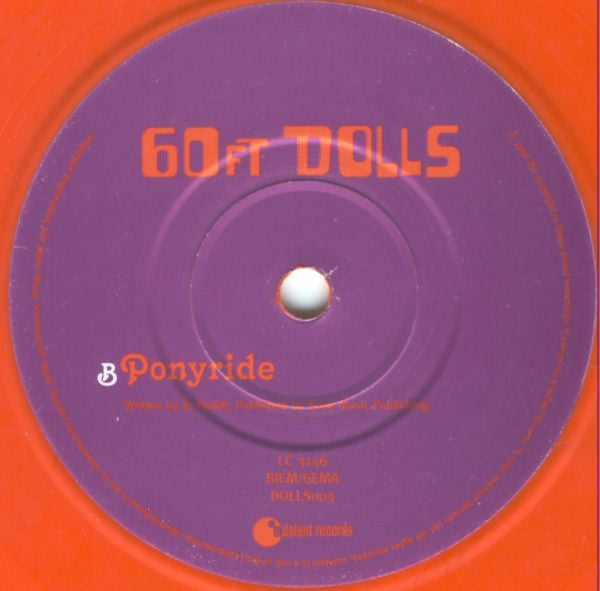 60ft Dolls : Talk To Me (7", Single, Ltd, Num, Ora)