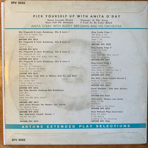 Anita O'Day : Pick Yourself Up With Anita O'Day 1 (7", EP)