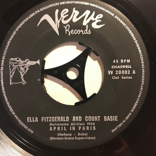Ella Fitzgerald And Count Basie And Joe Williams : April In Paris / Party Blues (7", Single)
