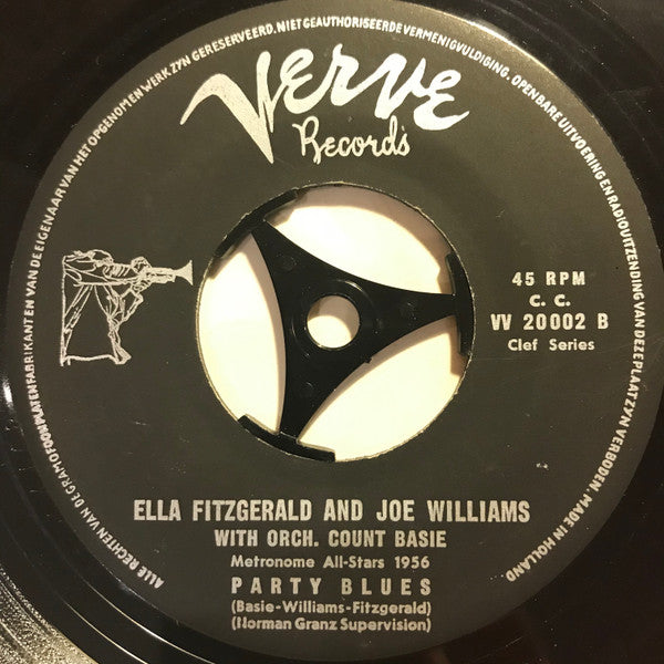 Ella Fitzgerald And Count Basie And Joe Williams : April In Paris / Party Blues (7", Single)