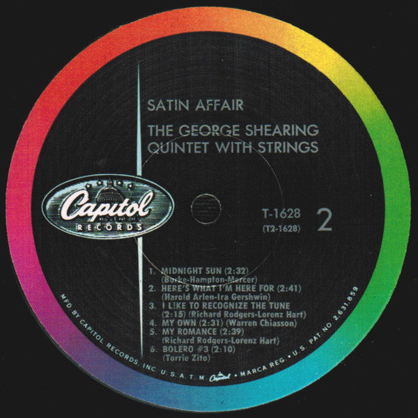The George Shearing Quintet : Satin Affair (LP, Album, Mono, Scr)