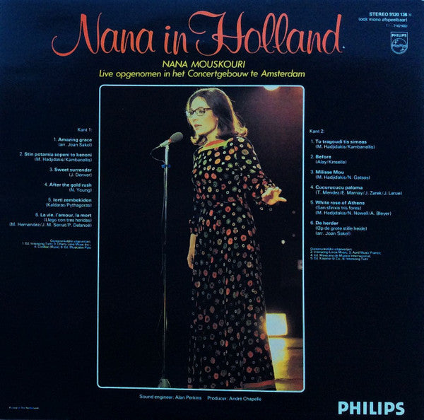 Nana Mouskouri : Nana In Holland (LP, Album, Gat)
