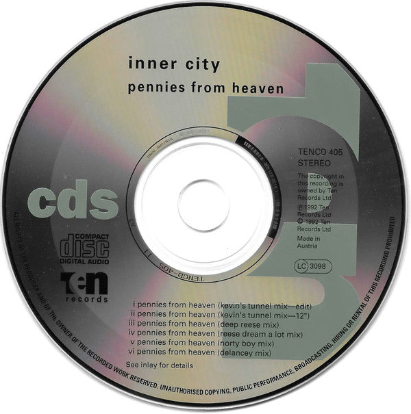 Inner City : Pennies From Heaven (CD, Single)