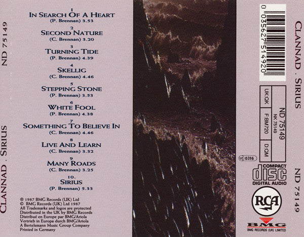 Clannad : Sirius (CD, Album, RE)