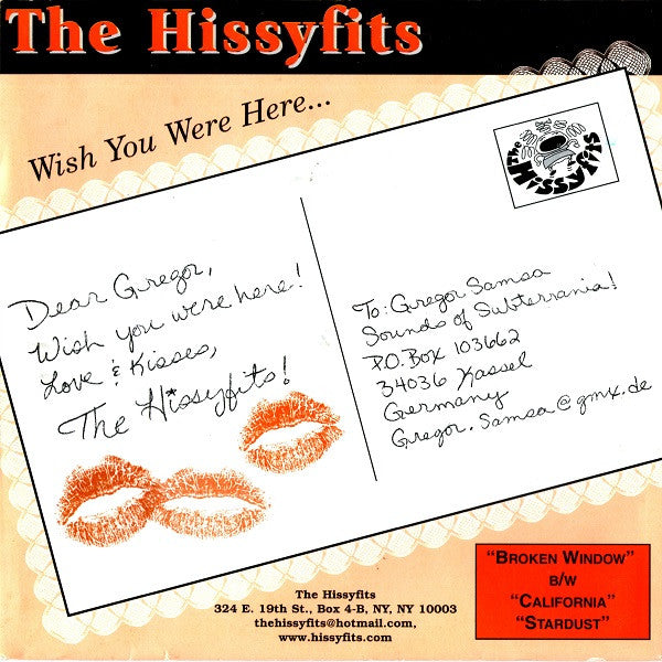 The Hissyfits : Wish You Were Here... (7", Red)