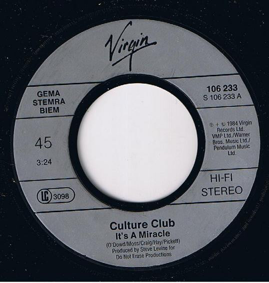 Culture Club : It's A Miracle (7", Single)