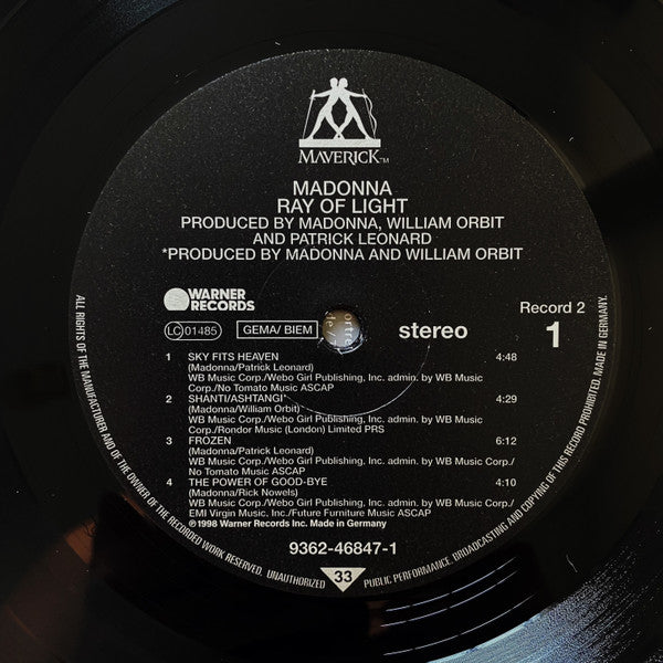 Madonna : Ray Of Light (2xLP, Album, RE)