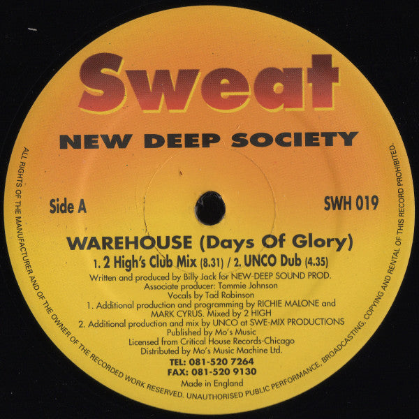 New Deep Society : Warehouse (Days Of Glory) (2x12")