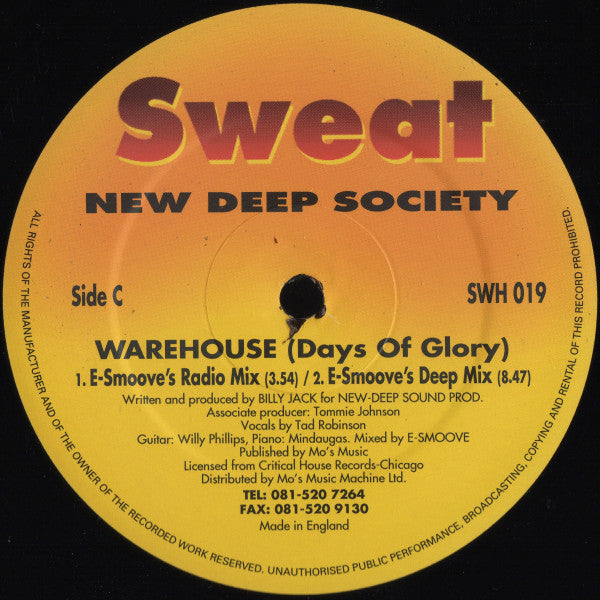 New Deep Society : Warehouse (Days Of Glory) (2x12")