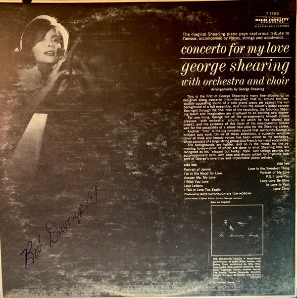 George Shearing : Concerto For My Love (LP, Album, Mono)