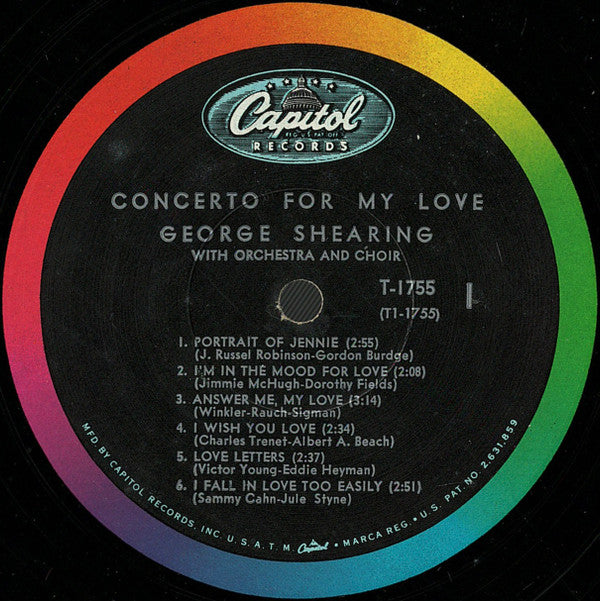 George Shearing : Concerto For My Love (LP, Album, Mono)