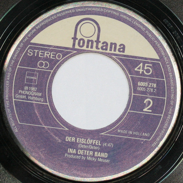 Ina Deter Band : Neue Männer Braucht Das Land (7", Single)