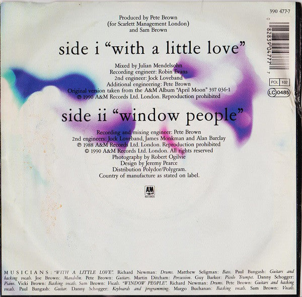 Sam Brown : With A Little Love (7", Single)