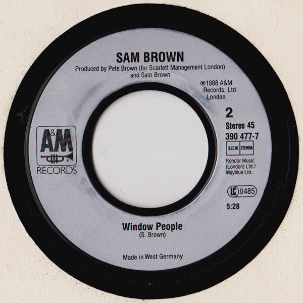 Sam Brown : With A Little Love (7", Single)