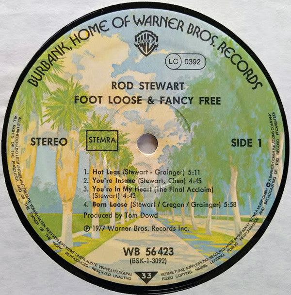 Rod Stewart : Foot Loose & Fancy Free (LP, Album, RE)