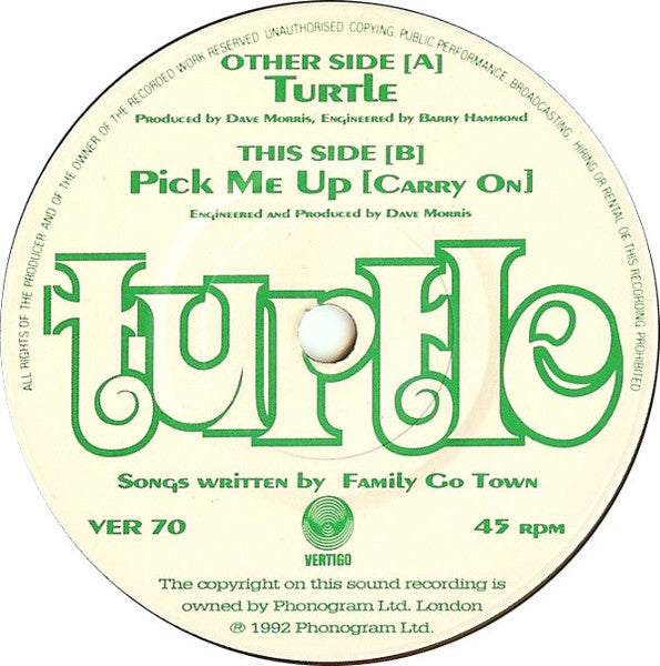 Family Go Town : Turtle (7", Single)