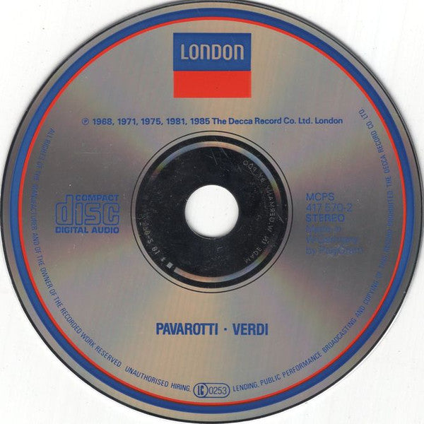Luciano Pavarotti / Giuseppe Verdi : Pavarotti / Verdi (CD, Comp, PDO)
