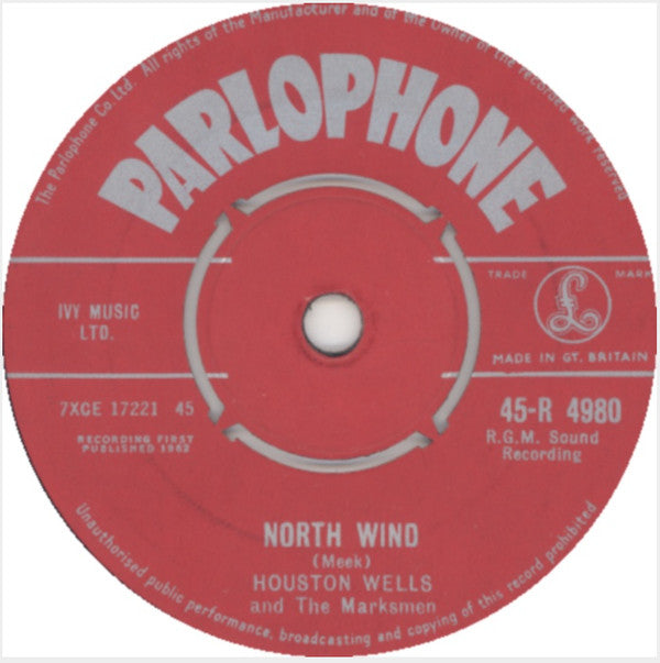 Houston Wells And The Marksmen : Shutters And Boards (7", Single, Red)