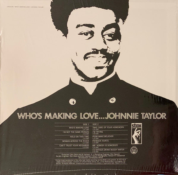 Johnnie Taylor : Who's Making Love (LP, Album, RE, 180)