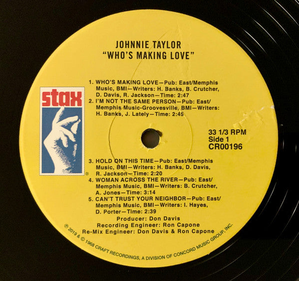 Johnnie Taylor : Who's Making Love (LP, Album, RE, 180)