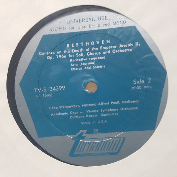 Ludwig van Beethoven : Cantata On The Death Of Emperor Joseph II (LP)