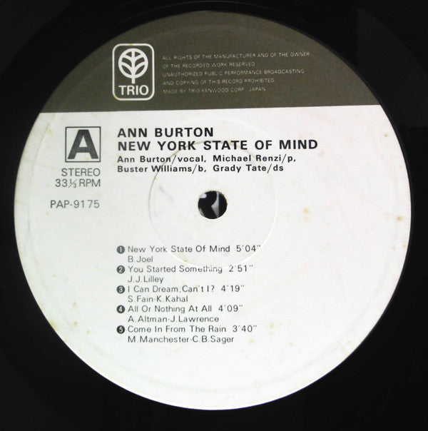 Ann Burton : New York State Of Mind (LP)