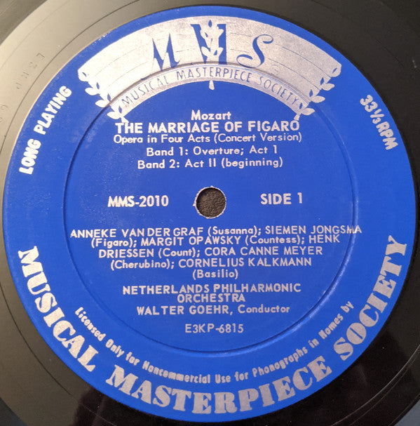 Wolfgang Amadeus Mozart, Walter Goehr / Nederlands Philharmonisch Orkest : The Marriage Of Figaro (LP)
