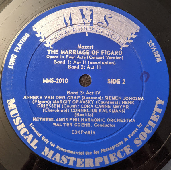 Wolfgang Amadeus Mozart, Walter Goehr / Nederlands Philharmonisch Orkest : The Marriage Of Figaro (LP)