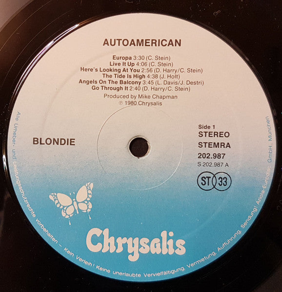 Blondie : AutoAmerican (LP, Album)