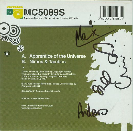 Pure Reason Revolution : Apprentice Of The Universe (7", Single)