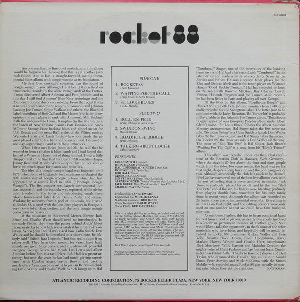 Rocket 88 : Rocket 88 (LP, Album, Spe)