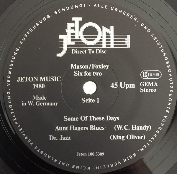 Rod Mason · Ray Foxley : Six For Two (12", Ltd, Dir)