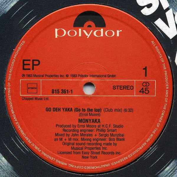 Monyaka : Go Deh Yaka (12", EP, Maxi)