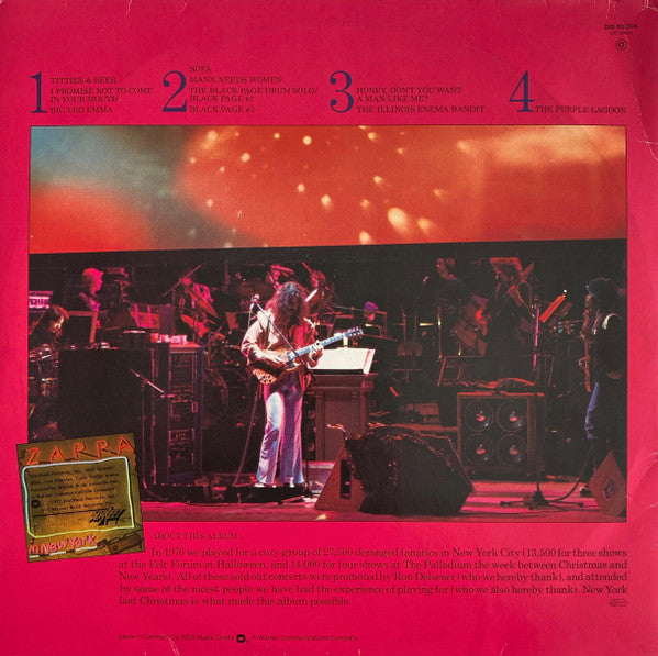 Zappa* : Zappa In New York (2xLP, Album)