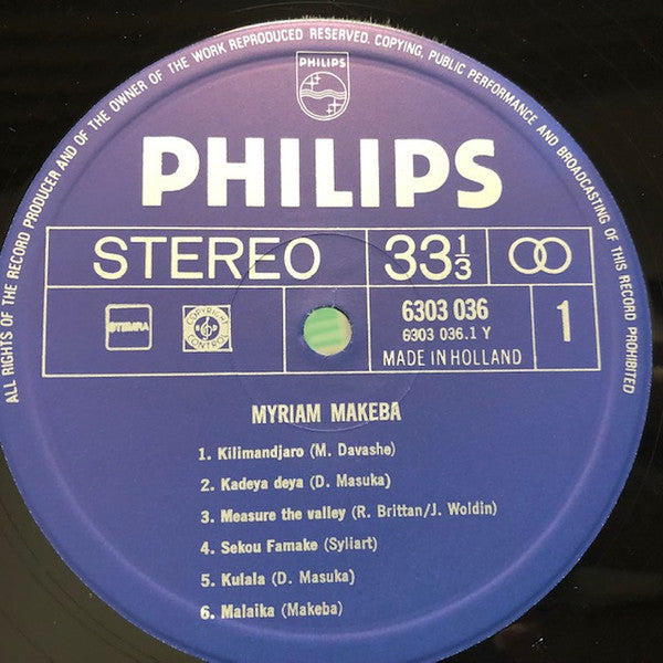 Myriam Makeba* : Live In Africa (LP, Album)