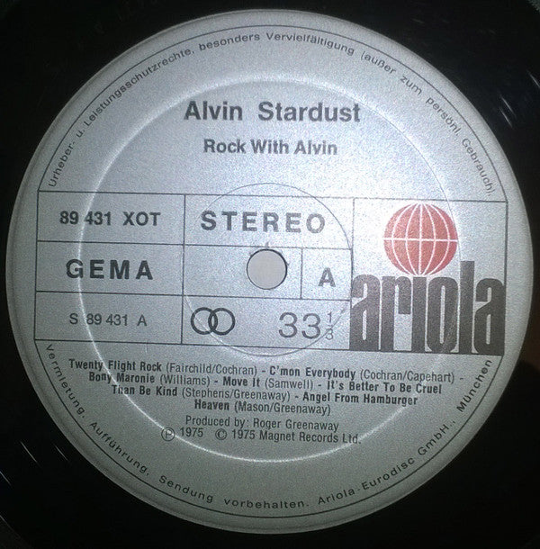 Alvin Stardust : Rock With Alvin (LP, Album, Gat)