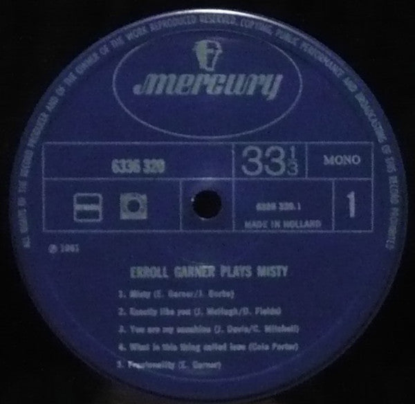 Erroll Garner : Misty (LP, Album, Mono, RE)