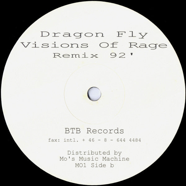 Dragon Fly : Visions Of Rage (12")