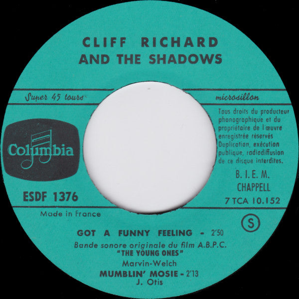Cliff Richard & The Shadows : The Young Ones (7", EP)