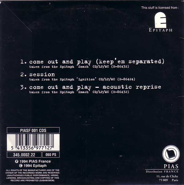 The Offspring : Come Out And Play (Keep'em Separated) (CD, Single)