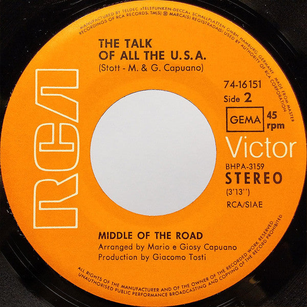 Middle Of The Road : Samson And Delilah (7", Single)