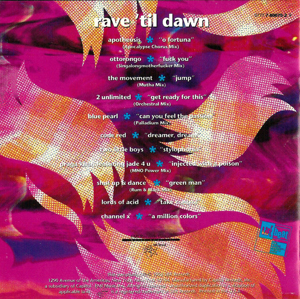 Various : Rave 'til Dawn (CD, Comp)