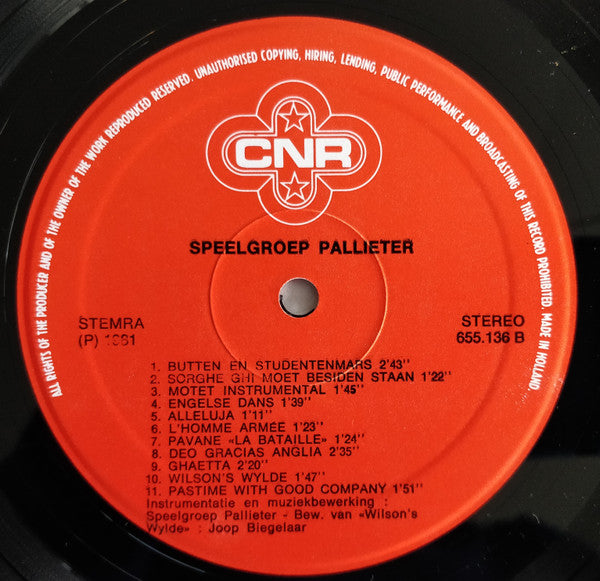 Speelgroep Pallieter : Speelgroep Pallieter (LP, Album)